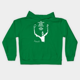 ALI the greatest quote Kids Hoodie